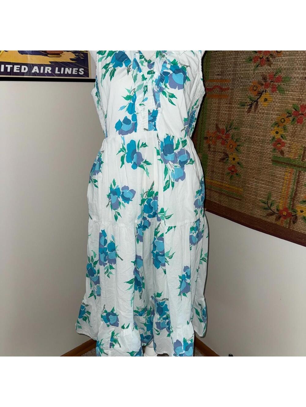J. Crew Tiered Floral Midi Dress